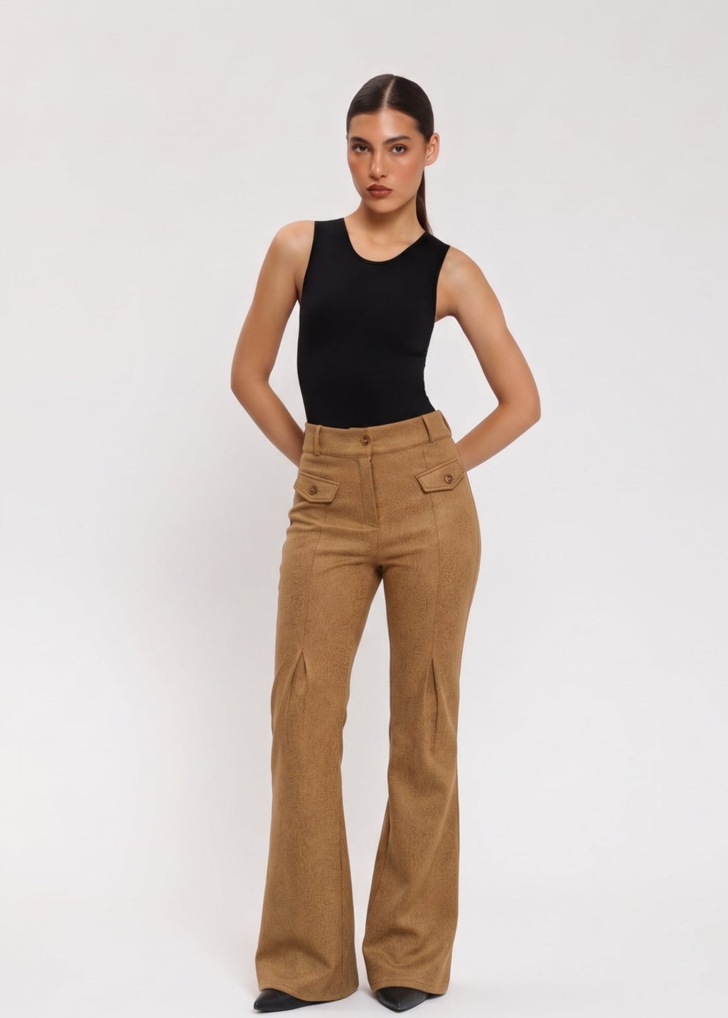 Banira patterned pants - Dark Brown