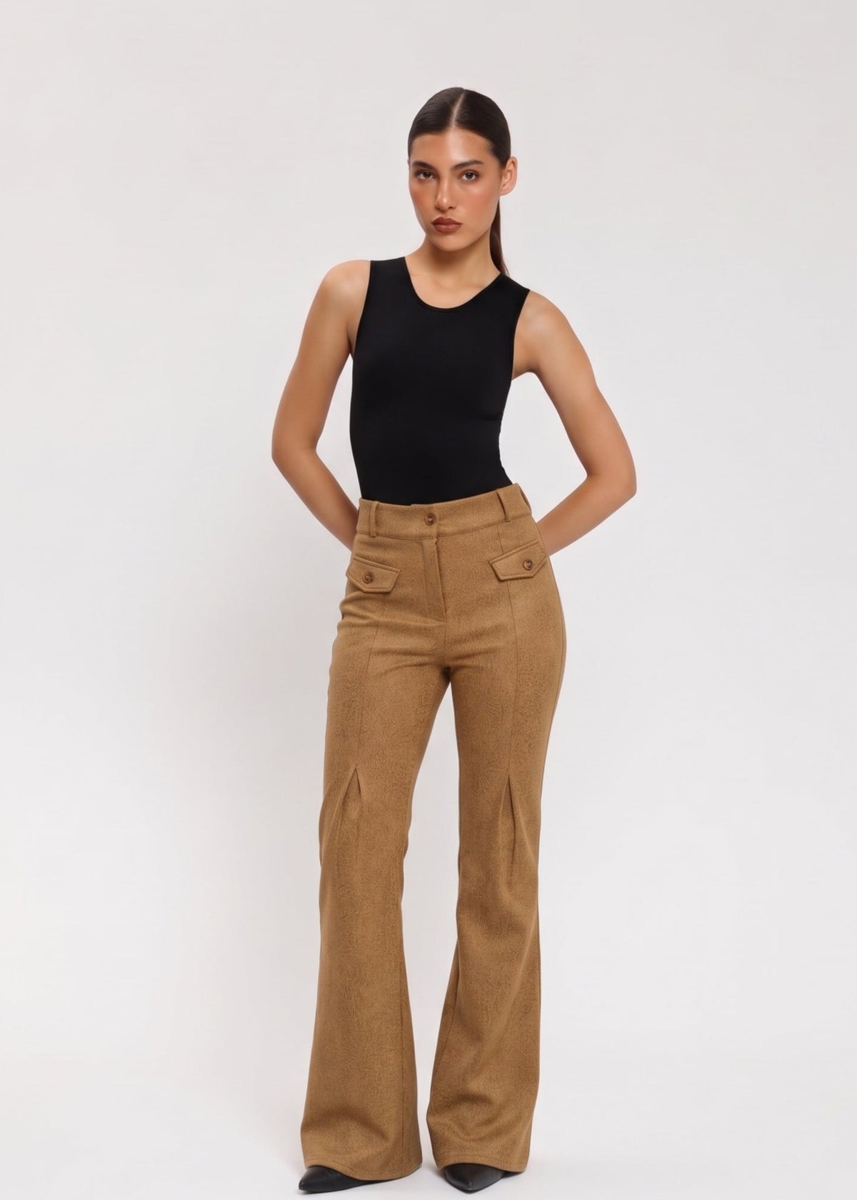 Banira patterned pants - Dark Brown