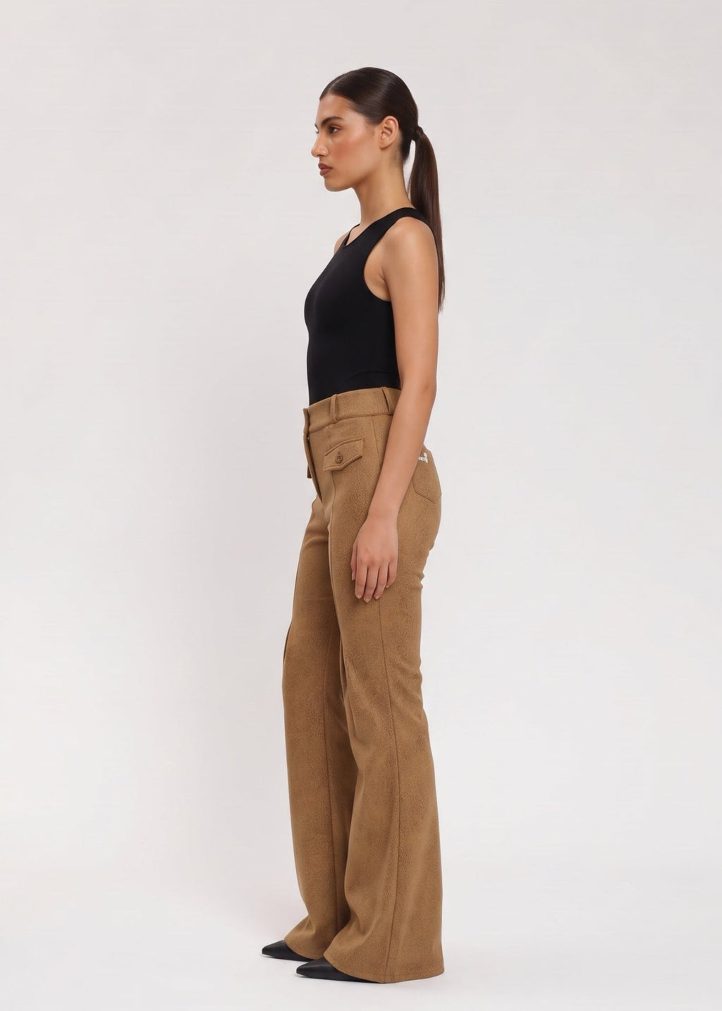 Banira patterned pants - Dark Brown
