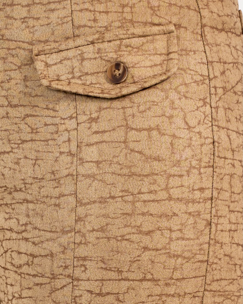 Banira patterned pants - Beige&Camel